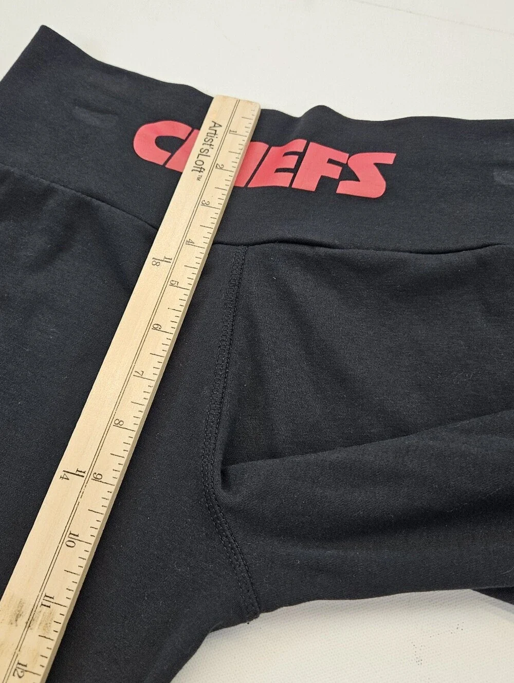 Kansas City Chiefs Women Pants L Black Legging Yoga Ultra Game Logo 31